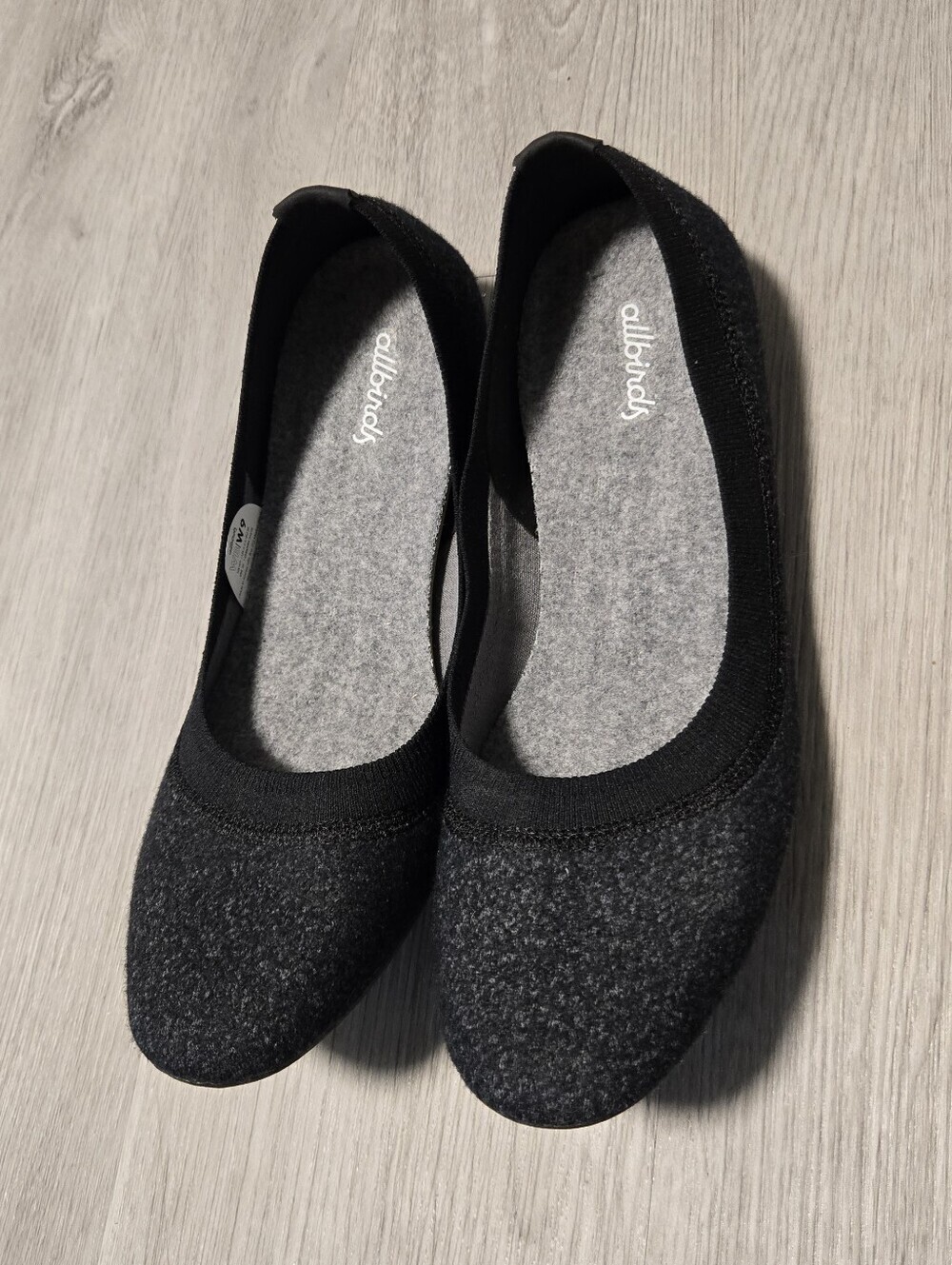 Allbirds Women's Black Wool Ballet Flats-Size 9w